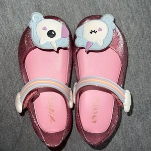 Mini Melissa toddler girl unicorn flats.